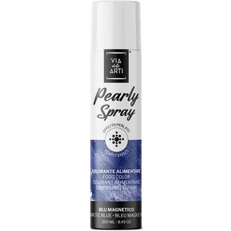 Pearly Magnetic Blue 250 ml Volcke Aerosol: colorante alimentare spray blu magnetico perlato Pearly Magnetic Blue 250 ml Volcke Aerosol: colorante alimentare spray blu magnetico perlato