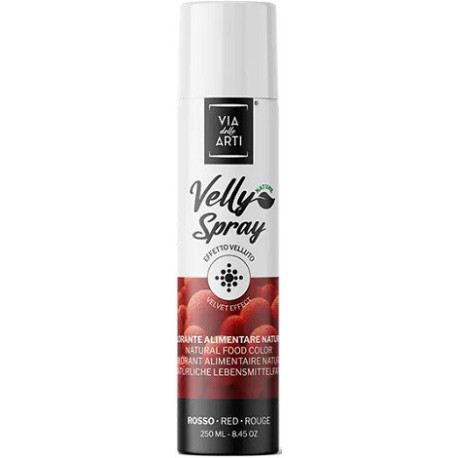 Velly Red da 250 ml di Via delle Arti da Volcke Aerosol: colorante alimentare spray color rosso vellutato
