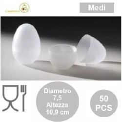 50 Barilotti per sorpresa uova di pasqua piccolo, diametro 7,5 cm x altezza 10,9 cm