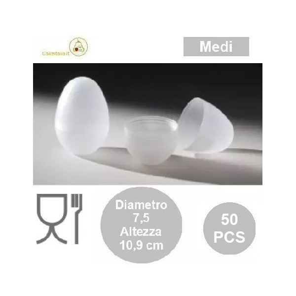 50 Barilotti per sorpresa uova di pasqua piccolo, diametro 7,5 cm x altezza 10,9 cm