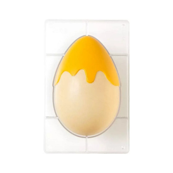 Stampo uova 250 g con colata, 1 impronta da 135xh205 mm profondità 75 mm in policarbonato da Decora