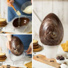 Da 250 a 500 g stampo uovo rigato Decora in policarbonato professionale per cioccolato con 1 impronta Da 250 a 500 g stampo uovo rigato Decora in policarbonato professionale per cioccolato con 1 impronta