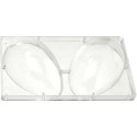 Stampo uovo 200 g in policarbonato professionale per cioccolato con 2 impronte di 125xh175 mm