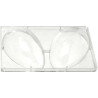 Stampo uovo 200 g in policarbonato professionale per cioccolato con 2 impronte di 125xh175 mm