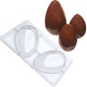 Da 200 a 500 g con 2 cavità stampo uovo in policarbonato professionale per cioccolato Da 200 a 500 g con 2 cavità stampo uovo in policarbonato professionale per cioccolato