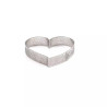 Sagoma microforata cuore di Decora: fascia in acciaio inox di dimensioni 10x9xh2 cm