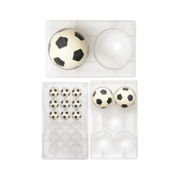 Da 2,5 a 12 cm pallone da calcio di cioccolato stampo in policarbonato Decora
