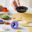 Tagliapasta Halloween mix and match da Decora set 4 cutter in plastica abbina ed unisci per biscotti occhi di bue a tema