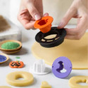 Tagliapasta Halloween mix and match da Decora set 4 cutter in plastica abbina ed unisci per biscotti occhi di bue a tema