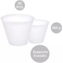 50 Supporti svasati per uova di Pasqua da 500 g, di 128 mm x 71 mm h 104 mm in plastica trasparente