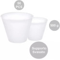 50 Supporti svasati per uova di pasqua fazzoletto da 500 g, di 128 mm x 71 mm h 104 mm in plastica trasparente