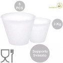 Set 5 supporti svasati per uova di pasqua fazzoletto da 3 Kg, di 225 mm x 135 mm h 188 mm