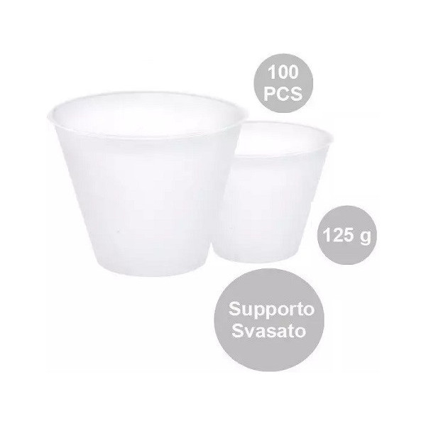 100 Supporti svasati per uova di pasqua fazzoletto da 125 g, di 67 mm x 40 mm h 58 mm