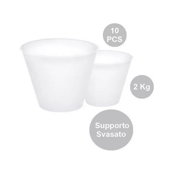 10 Supporti svasati per uova di pasqua fazzoletto da 2 Kg, di 195 mm x 120 mm h 163 mm