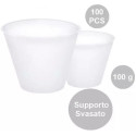 100 Supporti svasati per uova di pasqua fazzoletto da 100 g, di 56 mm x 37 mm h 53 mm
