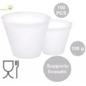 100 Supporti svasati per uova di pasqua fazzoletto da 100 g, di 56 mm x 37 mm h 53 mm