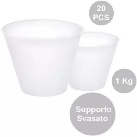 20 Supporti svasati per uova di pasqua fazzoletto da 1 Kg, di 168 mm x 98 mm h 127 mm
