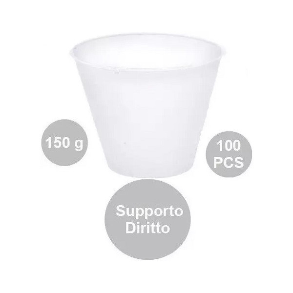 100 Supporti diritti per ovetti di pasqua fazzoletto da 150 g, in plastica trasparente, misura 80 mm x 47 mm h 61 mm