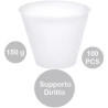 100 Supporti diritti per ovetti di pasqua fazzoletto da 150 g, in plastica trasparente, misura 80 mm x 47 mm h 61 mm