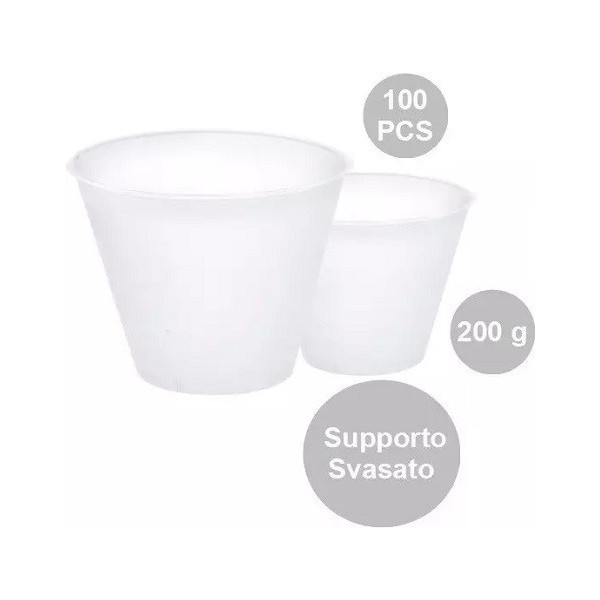 100 Supporti svasati per uova di pasqua fazzoletto da 250 g, di 84 mm x 58 mm h 72 mm