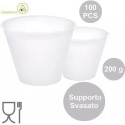 100 Supporti svasati per uova di pasqua fazzoletto da 250 g, di 84 mm x 58 mm h 72 mm