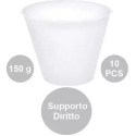 10 Supporti diritti per ovetti di pasqua fazzoletto da 150 g, in plastica trasparente, misura 80 mm x 47 mm h 61 mm