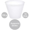10 Supporti diritti per ovetti di pasqua fazzoletto da 150 g, in plastica trasparente, misura 80 mm x 47 mm h 61 mm