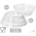 5 Supporti per uovo di pasqua, stagnolate e decorate, da 350 g, di colore cristallino