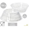 3 Supporti per uova di pasqua stagnolate e decorate da 750 g, a forma barchetta colore trasparente effetto cristallino