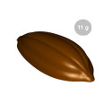 Cioccolatini cabossa da 11 g stampo policarbonato 18 piccoli frutti della pianta di cacao 4,5x2,15 cm
