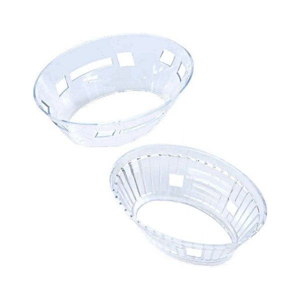 Set di 5 supporti ovali lisci e trasparenti per uova di pasqua stagnolate e decorate da 350 o 500 g