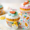 Set di 36 pirottini per muffin in carta forno con decoro uova e coniglio di pasqua di ø5xh3,2 cm da Decora