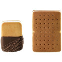 Stampo Gelato Double Silikomart Bisc04 – 16 Mini o 10 Mono Biscotti Gelato con Vassoio 30×40cm