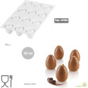Egg 30 Silikomart: stampo in silicone 12 mini uova 3D da 30 ml di ø34 h 47 mm