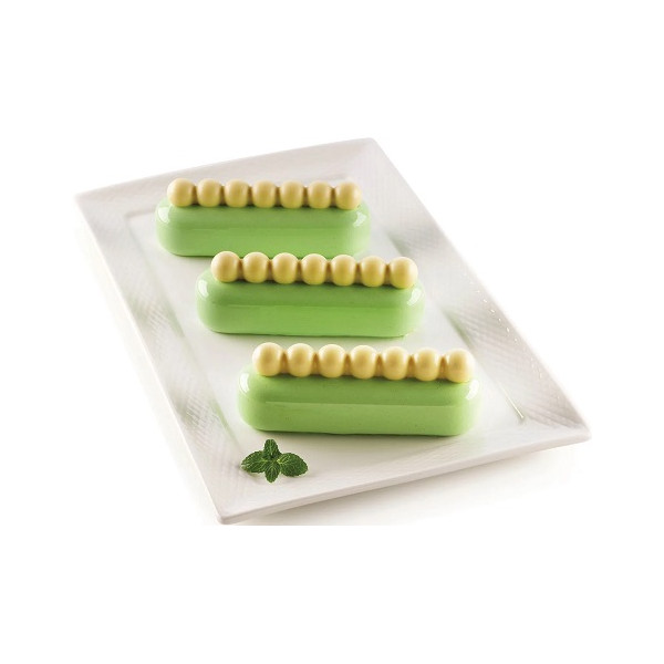 Kit Chic Éclair Silikomart: stampo in silicone sfere set 2 stampi per semifreddi 13x3,8xh4,6 cm