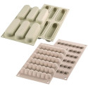 Kit Chic Éclair Silikomart: stampo in silicone sfere set 2 stampi per semifreddi 13x3,8xh4,6 cm