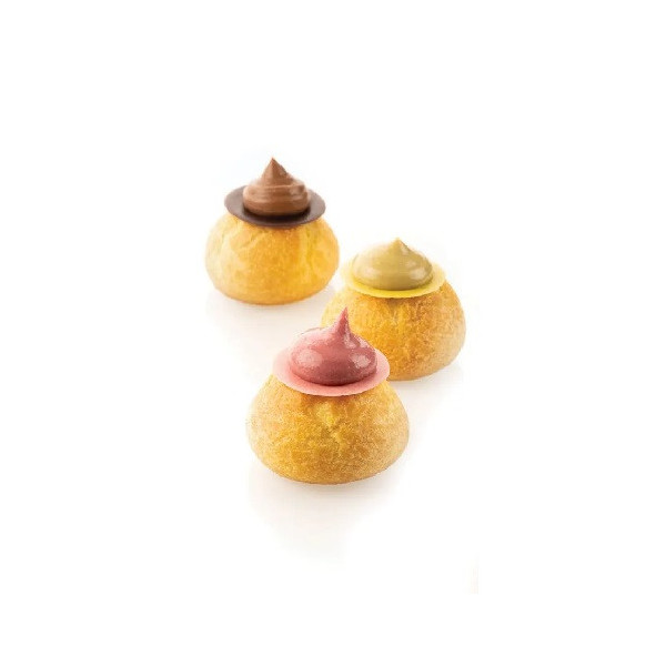 Air mat choux 583x384 mm Silikomart: tappeto silicone microforato doppia faccia per bignè e mini bignè