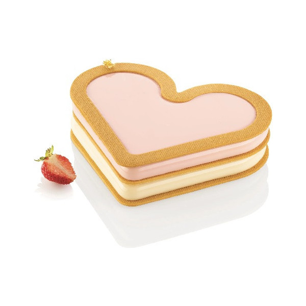 Kit Love Story Silikomart kit 2 stampi cuore in silicone con cutter 173x210xh18 mm