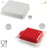 Quadro Silikomart: stampo in silicone grigio per torta quadrata dimensioni 21x21xh 3,5 cm