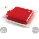 Quadro Silikomart: stampo in silicone grigio per torta quadrata dimensioni 21x21xh 3,5 cm