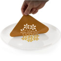 Stencil ramo Silikomart: stampo in silicone giallo per decoro a piatto di rametti ⌀100 h 1 mm - set 2 pz