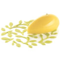 Stencil ramo Silikomart: stampo in silicone giallo per decoro a piatto di rametti ⌀100 h 1 mm - set 2 pz