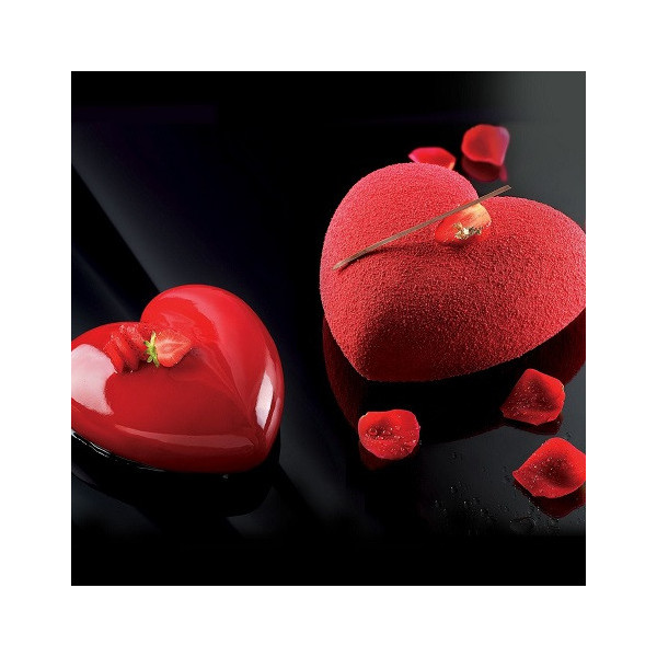 600 o 1000 ml Cuore Silikomart kit stampo silicone con cutter per torta Ti Amo o Amore