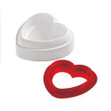 Amore 600 Silikomart: kit stampo in silicone bianco per torta a forma di cuore 142x137xh52 mm con cutter