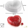 Lovely 1200 Silikomart: stampo in silicone bianco cuore intrecciato di 182x173xh68 mm con cutter
