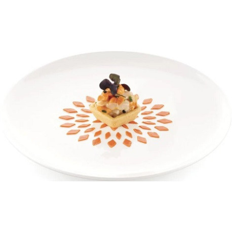 Stencil fiore di loto Silikomart: stampo in silicone giallo per decori a forma di fiore di loto ⌀100 h 1 mm - set 2 pz