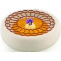 Mandala Silikomart: stampo in silicone giallo per 2 decori di forma geometrica, cerchi di ø140xh1.7 mm