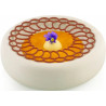 Mandala Silikomart: stampo in silicone giallo per 2 decori di forma geometrica, cerchi di ø140xh1.7 mm