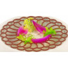 Mandala Silikomart: stampo in silicone giallo per 2 decori di forma geometrica, cerchi di ø140xh1.7 mm