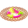 Mandala Silikomart: stampo in silicone giallo per 2 decori di forma geometrica, cerchi di ø140xh1.7 mm